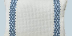 Basketry Lumbar Pillow w/tape Antique White