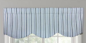 Skyscraper Embroidered  Scalloped Cornice Valance (click for colors)